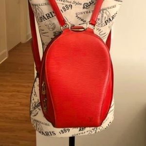 LV RED EPI MABILLON BACKPACK BAG